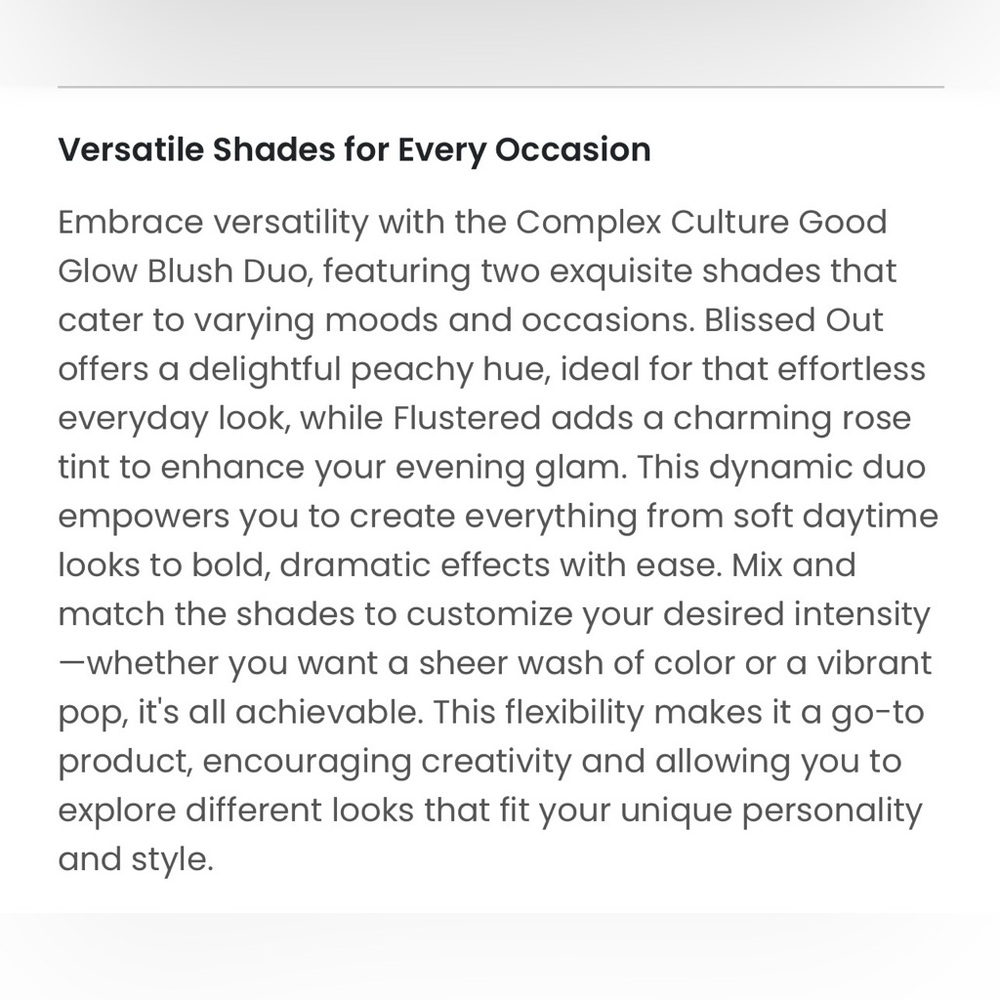 COMPLEX CULTURE GOOD GLOW BLUSH DUO - BRAND NEW in the box! - Picture 15 of 16